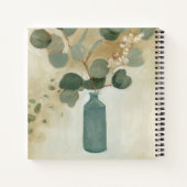 Neutrale Anordnung - Grünflächen in Vase Notizblock (Rückseite)