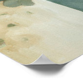 Neutrale Anordnung - Grünflächen in Vase Poster (Ecke)