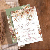 Neutrale Aquarellblütendusche Einladung