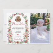 Neutrale Aquarellblütentaufe Danke Karte (Vorderseite)