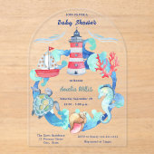 Neutrale Aquarellendusche Acryleinladungen (Vorderseite)