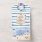 Neutrale Aquarellendusche All In One Einladung (Innen Boden)