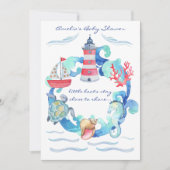 Neutrale Aquarellendusche Einladung (Vorderseite)