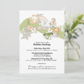 Neutrale Aquarellendusche Einladung (Stehend Vorderseite)