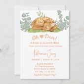 Neutrale Aquarellendusche Einladung (Vorderseite)