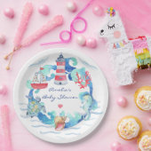 Neutrale Aquarellendusche Pappteller (Party)