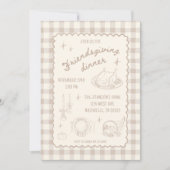 Neutrale Ästhetik eines freundschaftlichen Ernteda Einladung (Vorderseite)