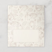 Neutrale Ästhetik eines freundschaftlichen Ernteda Platzkarte (Außenseite Aufgefaltet)