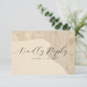 Neutrale Ästhetik RSVP Karte (Stehend Vorderseite)