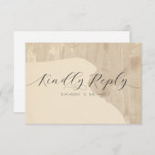Neutrale Ästhetik RSVP Karte (Vorne/Hinten)