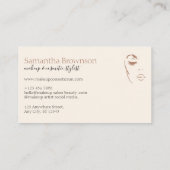 Neutrale ästhetische Gesichtshaut Visitenkarte (Rückseite)