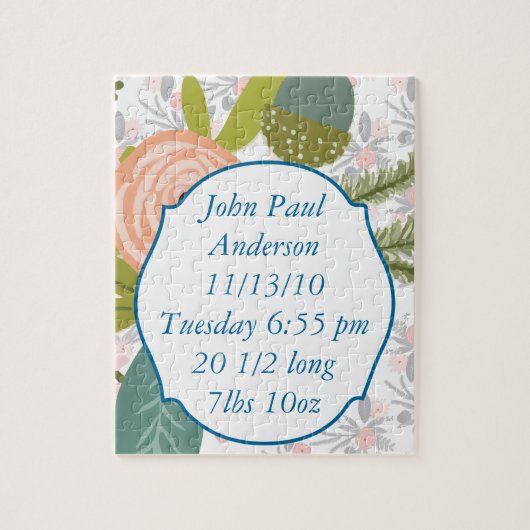 Neutrale Baby-Babyboy oder Girl-Gender-Babystaten Puzzle (Vertikal)