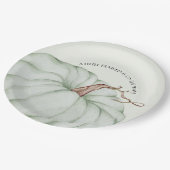 Neutrale Baby-Dusche für grünes Kürbisgeschlecht Pappteller (Schrägansicht)