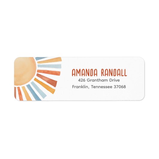 Neutrale Baby-Dusche-Rücksendeadresse (Vorne)