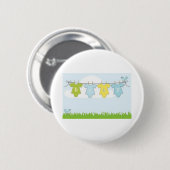 NEUTRALE BABY-DUSCHEN-PARTY-EINZELTEIL-GESCHENKE BUTTON (Vorne & Hinten)