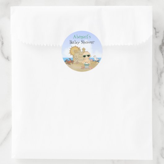 Neutrale Baby-Duschkleber Runder Aufkleber (Tasche)