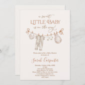 Neutrale Baby-Duschkleidung Einladung (Vorne/Hinten)
