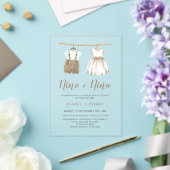 Neutrale Baby-Kleidung Spanisch Geschlecht Aufdeck Acryleinladungen (In Situ (Hochzeit))