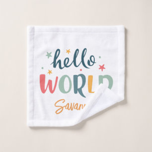 Neutrale Baby Shower Baby mit individuellem Namen Waschlappen