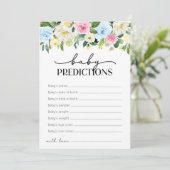 Neutrale Baby Shower Baby Predictions Cards Einladung (Stehend Vorderseite)