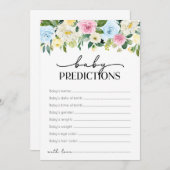 Neutrale Baby Shower Baby Predictions Cards Einladung (Vorne/Hinten)