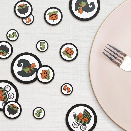 Neutrale Babybrauerei mit Halloween-Kinderdusche Konfetti