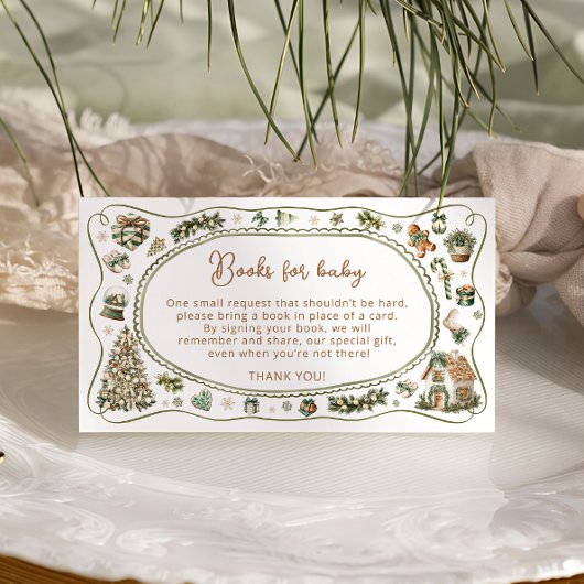 Neutrale Babyduschbücher für Kinder im Winter Begleitkarte