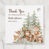 Neutrale Babyduschbücher für Wälder Geschenkanhänger (Rückseite)