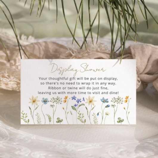 Neutrale Babyduschdusche für Wildblumen Begleitkarte