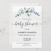 Neutrale Babydusche Aquarellblumenholz (Vorne/Hinten)