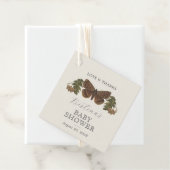 Neutrale Babydusche aus Holz Geschenkanhänger (Beispiel)