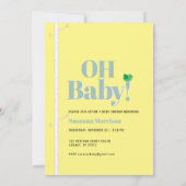 Neutrale Babydusche aus niedlichem Wald Einladung (Rückseite)