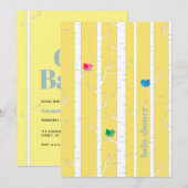 Neutrale Babydusche aus niedlichem Wald Einladung (Vorne/Hinten)