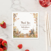 Neutrale Babydusche aus rustikalem Wald Serviette (Beispiel)