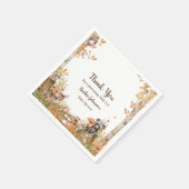 Neutrale Babydusche aus rustikalem Wald Serviette (Ecke)