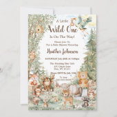 Neutrale Babydusche aus Wäldern Einladung (Vorderseite)