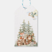 Neutrale Babydusche aus Wäldern Geschenkanhänger (Vorderseite)