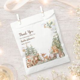 Neutrale Babydusche aus Wäldern Geschenktütchen