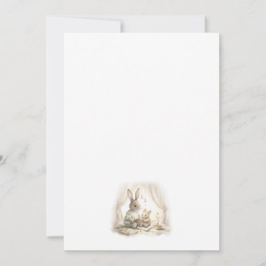 Neutrale Babydusche Dankeskarte (Rückseite)