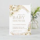 Neutrale Babydusche des modernen Boho Gender Einladung (Stehend Vorderseite)