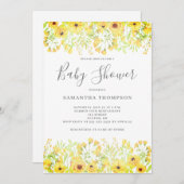 Neutrale Babydusche Einladung (Vorne/Hinten)