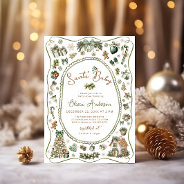 Neutrale Babydusche Einladung