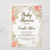 Neutrale Babydusche-Einladungskarten für das benut Einladung (Vorne/Hinten)