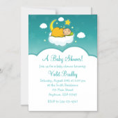 Neutrale Babydusche für aquamarine Geschlechter - Magneteinladung (Vorderseite)