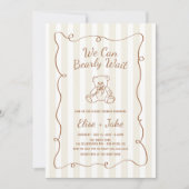 Neutrale Babydusche für das Geschlecht mit Vorwart Einladung (Vorderseite)