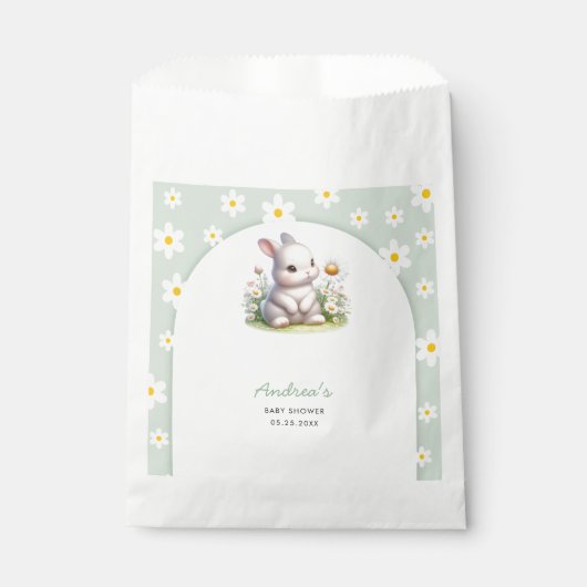 Neutrale Babydusche für das Hasengeschlecht Geschenktütchen (Vorderseite)