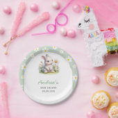 Neutrale Babydusche für das Hasengeschlecht Pappteller (Party)