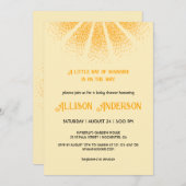 Neutrale Babydusche für das Sonnenlicht Einladung (Vorne/Hinten)