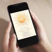 Neutrale Babydusche für das Sonnenlicht Einladung