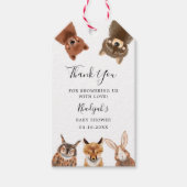 Neutrale Babydusche für das Waldergeschlecht Geschenkanhänger (Vorderseite)